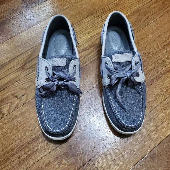 Sperry | Gray with Sparkles Boat Shoes - Picture 1 of 6